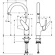 Смеситель Hansgrohe Focus M42 для кухонной мойки 71802000