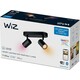 Розумний накладний точковий світильник WiZ IMAGEO Spots 2x5W 2200-6500K RGB Wi-Fi чорний
