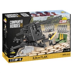 Конструктор COBI Company of Heroes 3 Зенітна гармата FlaK 88-мм, 225 деталей (COBI-3047)