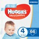 Подгузники для мальчиков Huggies Ultra Comfort 4 (8-14 кг), 66 шт.(5029053543611)