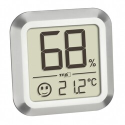 Термогигрометр цифровой TFA для хьюмидоров, серебристый, 50x17x50 мм (30505654)