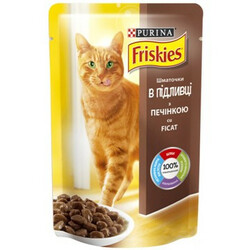 Friskies.  Корм для котов Friskies Purina с печенью, 100 г(425149)