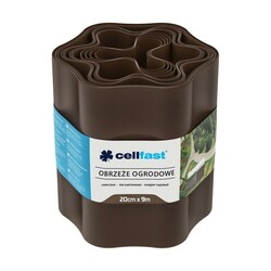 Стрічка газонна Cellfast, бордюрна, хвиляста, 20см x 9м, коричневий (30-013H)