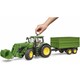 Машинка іграшкова - трактор John Deere з причіпом (03155)
