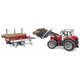 Машинка игрушечная - трактор Massey Ferguson с прицепом (02046)