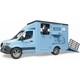 Набір іграшковий - автомобіль MB Sprinter для перевезення тварин з конем (02674)