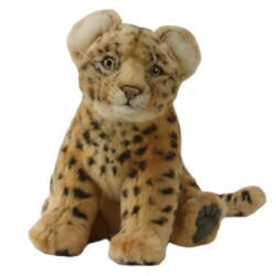 М'яка іграшка Малюк леопарда, что сидить, довжина 27 см