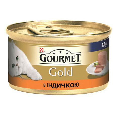 Gourmet. Корм Purina Gold паштет с  индейкой 85 г (7613031380992)