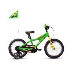 Велосипед Ghost POWERKID 16", зелено-жовто-чорний, 2021 (18PK1007)