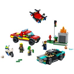 Конструктор LEGO City Пожежна бригада та поліцейська гонитва (60319)