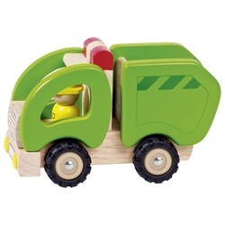 Машинка дерев'яна goki Сміттєвоз (зелений) (55964G)