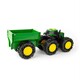 Іграшковий трактор John Deere Kids Monster Treads з причепом та великими колесами (47353)