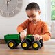 Іграшковий трактор John Deere Kids Monster Treads з причепом та великими колесами (47353)