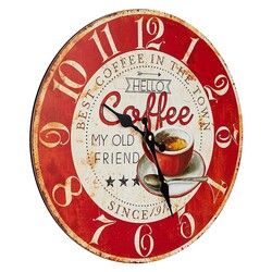 Настінний годинник TFA Vintage, дизайн Coffee, d=337x41 мм (60304512)