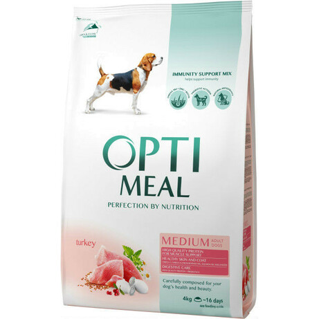 Optimeal. Корм для собак Optimeal средних пород индейка сухой 4 кг(4820083905513)