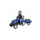 Детский трактор на педалях с прицепом Falk 3080AB NEW HOLLAND (цвет синий) (3080AB)