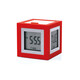 Будильник-термометр Lexon Cubissimo, красный (804)