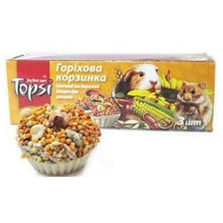 Topsi. Десерт для грызунов Ореховая корзинка 3*15г/уп(4820122208612)