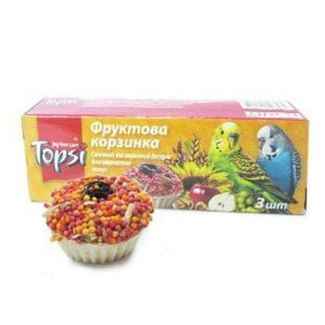 Topsi. Десерт для волнист попугаев Фруктовая корзинка 3*15г/уп(4820122208582)