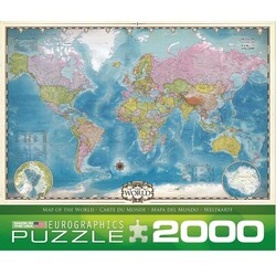 Пазл Eurographics Мапа світу, 2000 елементів (8220-0557)