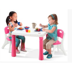 Набір: стіл та 2 стільці "KITCHEN TABLE & CHAIRS", рожевий, 48х64х64см / 50х35х35см (719600)