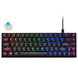Клавіатура 2E Gaming KG370 RGB 68key Gateron Blue Switch USB Black Ukr