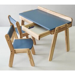 Стол детский с двумя ящиками 80см растущий десен (без стульев) (00070031)