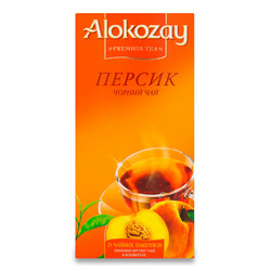Чай чорний Alokozay Персик байховий, 25*2г (4820229040450)