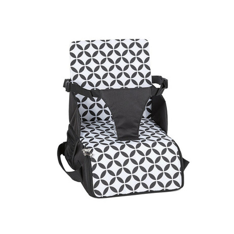 Портативний стілець для годування FreeON Fold and Go Black\white (48709)
