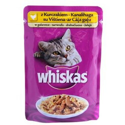 Whiskas. Корм для котов с курицей в желе 100г(239817)