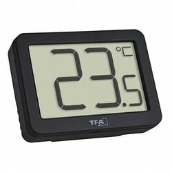 Термометр комнатный цифровой TFA, чёрный, 55х40х15 мм (30106501)
