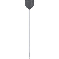 Кашпо для цветов SkyPot, пластик, 16", на ножке, металлический серый (45620)