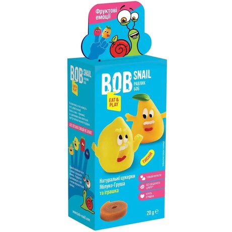 Набор конфет Яблоко-груша с игрушкой  Bob Snail 20 г (4820219342748)