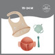 Набір тарілка на присосці, ложка, нагрудник і чашка ISY, Лисиця (A005402)