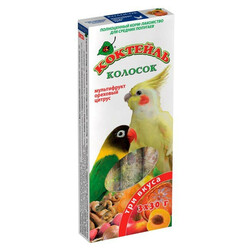 Природа.  Лакомства для папугаев средних мультифрукт орех цитрус 3 х 30 гр(401017)