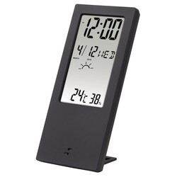 Термометр /гигрометр HAMA TH-140, с индикатором погоды (black) (00186365)
