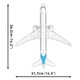 Конструктор COBI Боінг 737-8 масштаб 1:110, 340 деталей (COBI-26608)