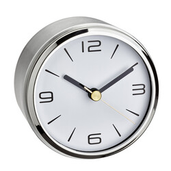 Годинник настільний TFA "CAMINO", полірований алюміній, сріблястий, 94x94x61 мм (60103655)