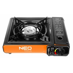 Плитка газова портативна Neo Tools, 2.1кВт, п'єзопідпал, 150г/год, кейс (20-050)