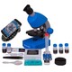 Микроскоп Bresser Junior 40x-640x Blue с набором для опытов и адаптером для смартфона (8851300WXH)