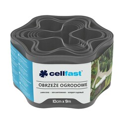 Стрічка газонна Cellfast, бордюрна, хвиляста, 10см x 9м, графіт (30-051)