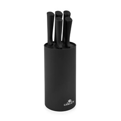 Набор из 5 кухонных ножей и подставки Gerlach Smart Black (5901035506817)