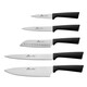 Набір з 5 кухонних ножів та підставки Gerlach Smart Black (5901035506817)
