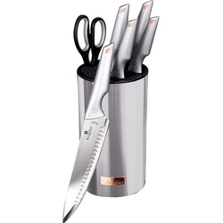 Набор из 6 кухонных ножей и подставки Berlinger Haus Moonlight Edition (BH-2795)