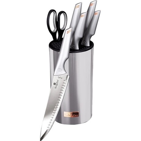 Набор из 6 кухонных ножей и подставки Berlinger Haus Moonlight Edition (BH-2795)