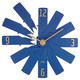 Часы настенные TFA дизайнерские в наборе, бесшумный механизм «Sweep», синий, 400x37x400 мм.