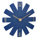 Годинник настінний TFA дизайнерський в наборі, безшумний механізм «Sweep», синій, 400x37x400 мм