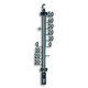 Термометр вуличний TFA, метал, чорний, з кріпленням, 65x18x275 мм (12500101)