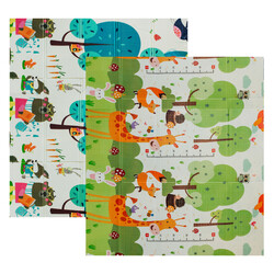 Дитячий двосторонній, складний килимок "Весела жирафа та Загадковий ліс", 200х180x1см (2036018)