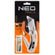 Нож складной Neo Tools, 2 наконечника, 5 трапециевидных лезвий в наборе, чехол (63-710)